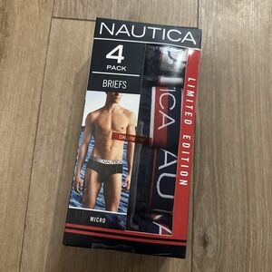 Nautica Men's MicroBriefs Stretch 4 Pack Limited Edition Size Small(28-30)‎ NEW